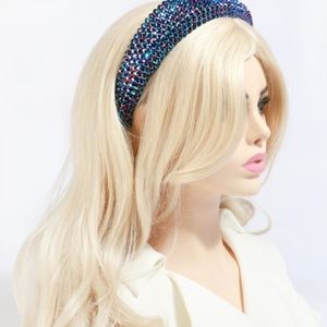 ❣️2/$25 Crystal rhinestone luxury headbands / cushioned  Purple irridecent